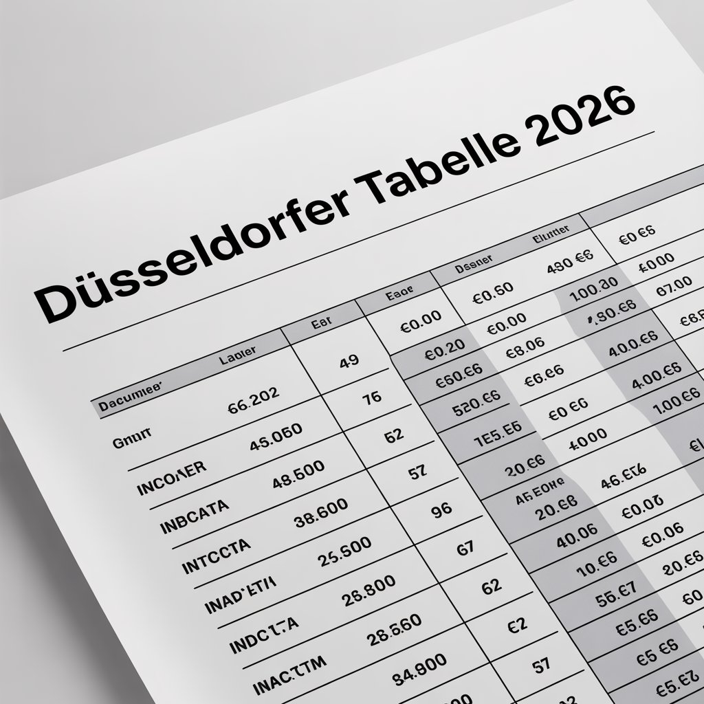 Unterhalt: Düsseldorfer Tabelle 2026