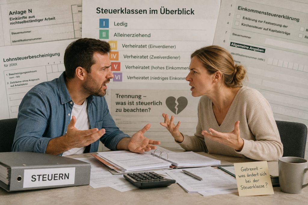 Trennung und Steuern – was Ehegatten wissen sollten